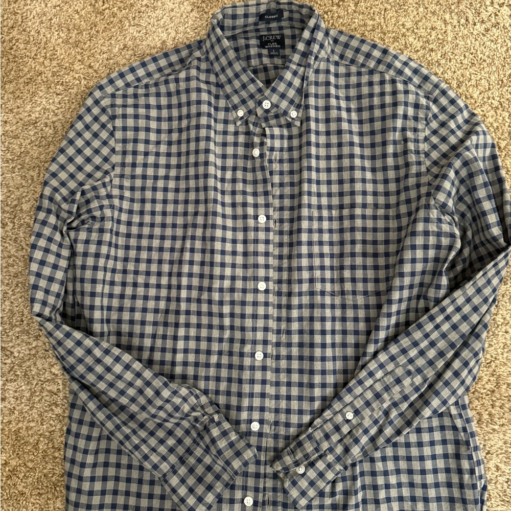 J Crew Flex Washed button up